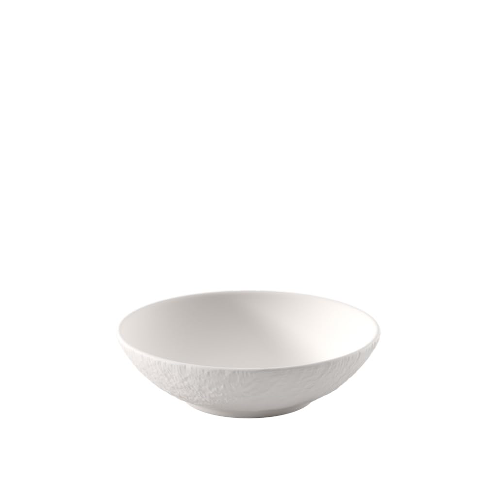 Villeroy & Boch - Manufacture Rock Blanc Dessert Bowl Flat White, Dishwasher-Safe, Microwave-Safe, matt Design, Slate-Look, Ceramic Bowl for Desserts & Snacks, Premium Porcelain