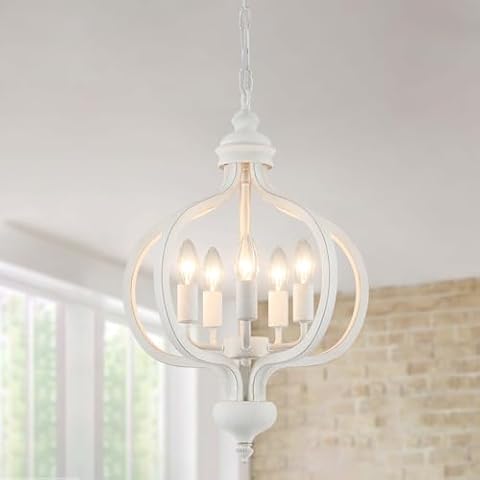 WTUOING Vintage White Chandeliers for Home Cover