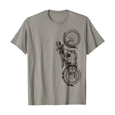 Vintage Retro Motorcycle T Shirt T-Shirt Cover