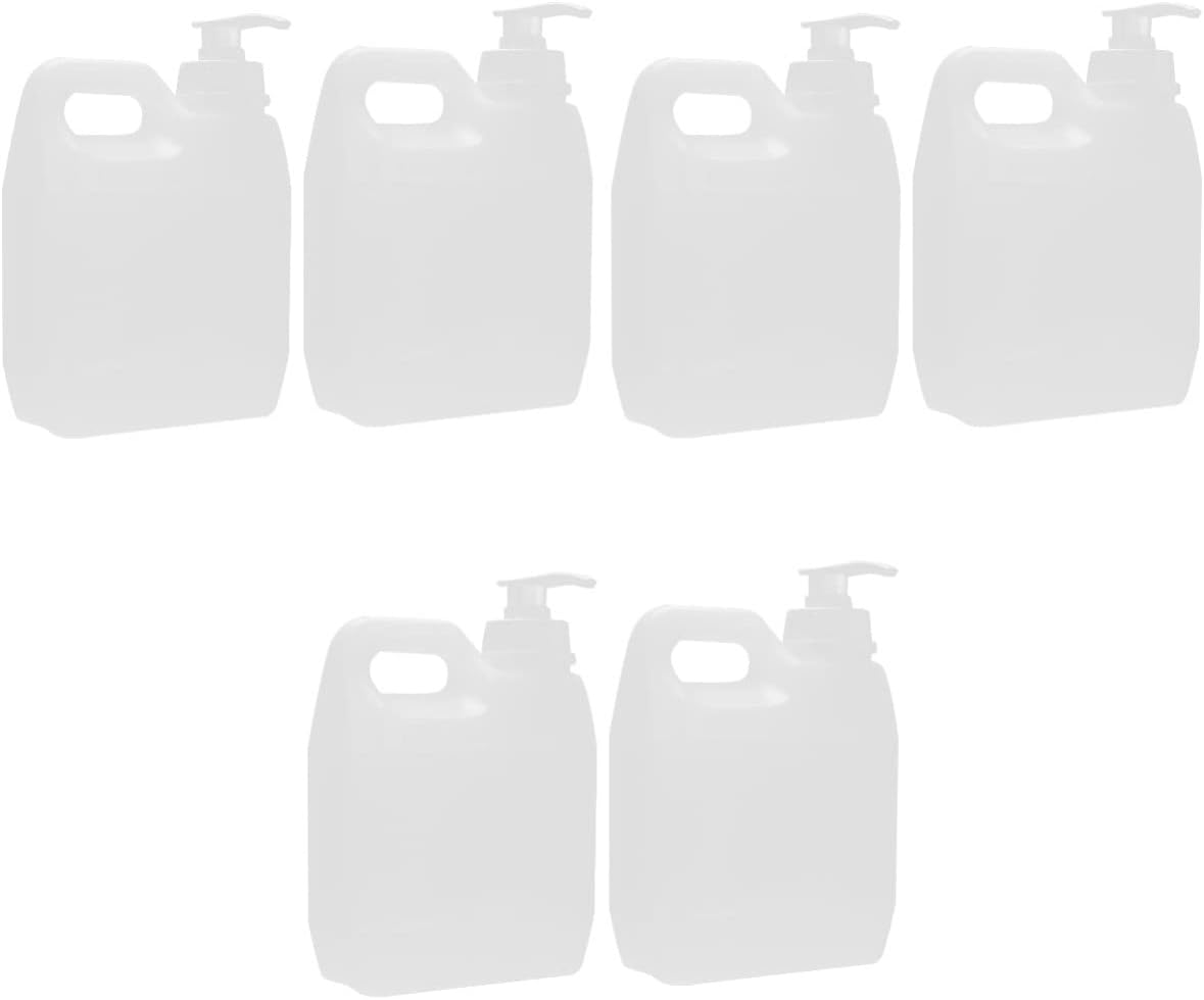 STOBAZA 6 Pcs Lotion Dispenser Container Water Pitcher with Lid Hand Dispenser Liquid Chemical Container Bottle Cosmetics Holders Jug With Cover