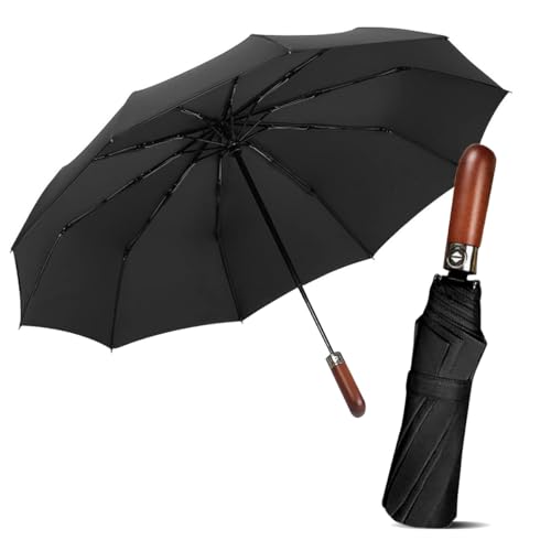 Parapluie pliant automatique pour homme parapluie trois volets compact noir