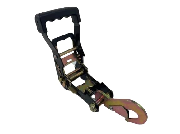 2" Black Heavy-Duty Ratchet with Snap Hook
