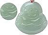 Gammaeon Chinese Feng Shui Jade Stone Pendant Chinese Feng Shui Jade Stone Lucky Charm Necklace Money Buddha, Necklaces #2