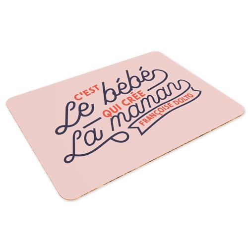 Sets de table souples dessous en liège napperons rose grand format 39,5 x 28,5 cm - 3