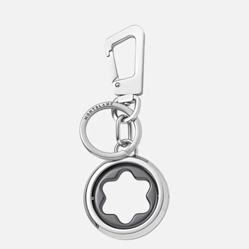 Montblanc MST Key Fob Spinning Emblem Pl/DkGr Schlüsselanhänger, Erwachsene, Unisex, mehrfarbig (Mehrfarbig), Einheitsgröße