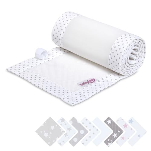 Tour de lit piqué 3D babybay Original design haut de gamme pois gris