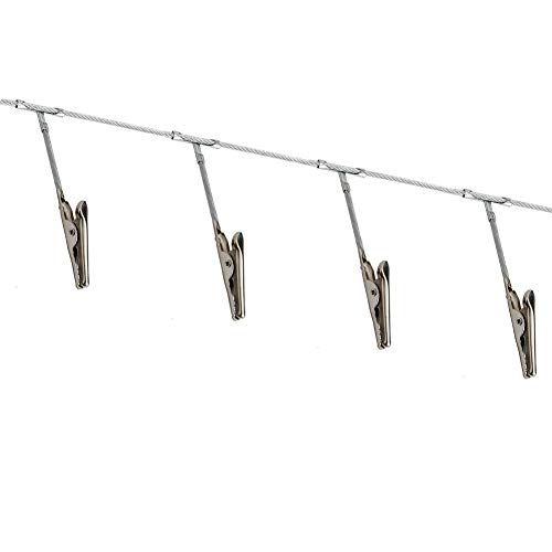YES Time Multi-Purpose Steel Wall Hanging Display Cable Wire Rod with 12 Clips