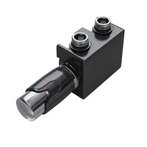 Preisvergleich Produktbild VILSTEIN Heizkörperanschluss Set, Multiblock für Badheizkörper, Universal, Mittelanschluss, mit Thermostat, Schwarz-Glänzend