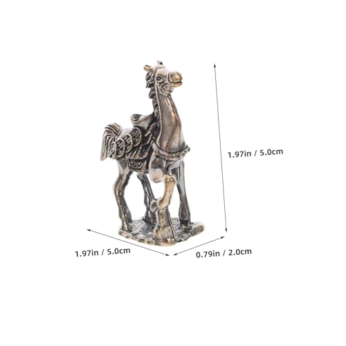 Figurine de cheval en laiton FCXDMY pour une décoration de bureau chinoise et feng shui - 7