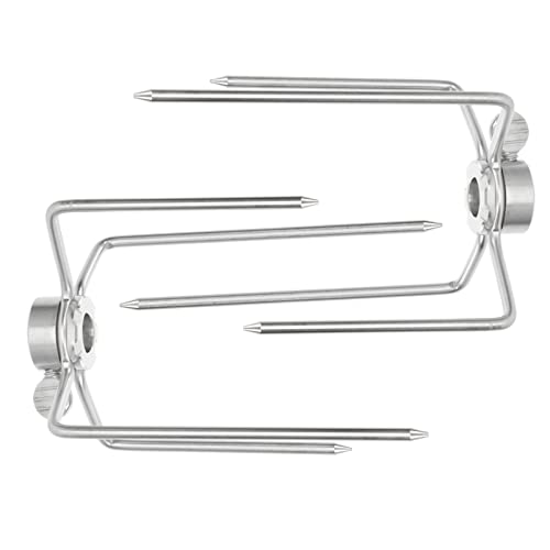 CIMAXIC Kitchen Rotating Turkey Forks Bbq Forks Set Chicken Grill Supply Stainless Steel Rotisserie Kit