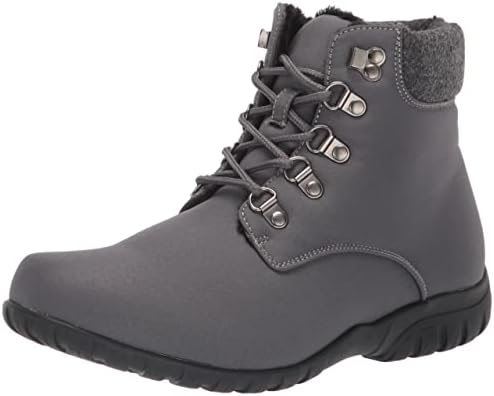 Propet Women's Dani Ankle Lace Snow Boot, Dark Grey, 11 XX-Wide