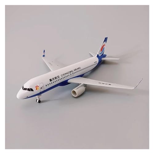 Modelo de avión A320 Chongqing Airlines de metal fundido a presión de 20cm 4