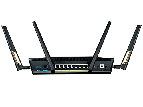 Image of ASUS RT-AX88U AX6000 Dual Band WiFi 6 Gaming Router, 8 Ports, Lifetime Security, Adaptive QoS