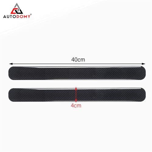 Autodomy Protector Parachoques Paragolpes Delantero y Trasero Bumper Universal Adhesivo Pack 2 Unidades para Coche (Carbono)