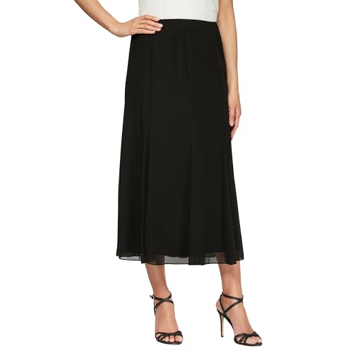 Alex Evenings Women's Midi Length Formal Skirt (Reg and Petite)