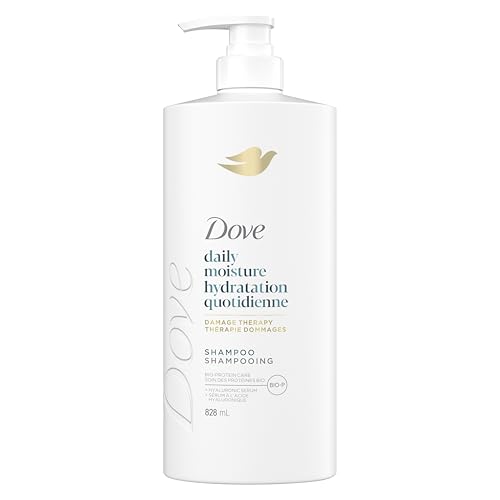 Dove Daily Moisture Shampoo for Dry Hair, with Liquid Bio-Protein Care and Hyaluronic Serum, 828 ML