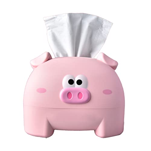 Tissue Box, Cute Tissue Storage Box Pig Shaped Decorative Towel Napkin Container Case for Tabletop ()