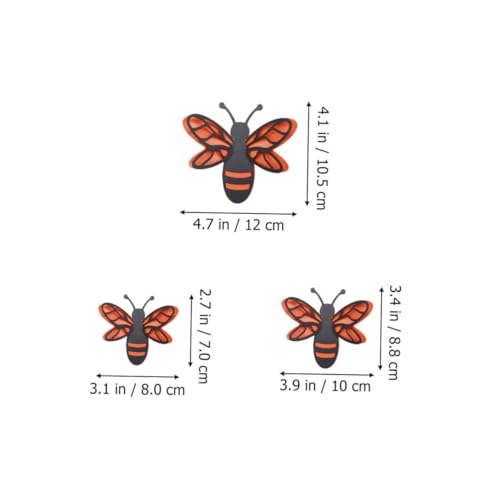 Calcomanías de pared abejas 3D multi color 12 unidades miniatura 6
