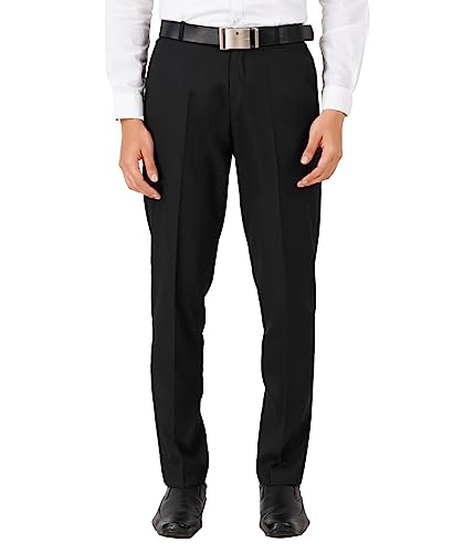 Image of Mc Henry Men's Stretchable Wrinkle Free Self Design Formal Trousers