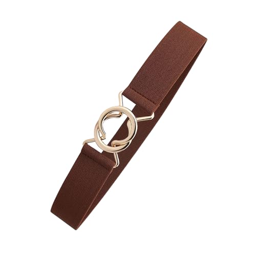 Stretchy Waist Belt, Elegant Alloy Buckle Comfortable Women Dress Waist Belt for Tops for Coats (#5)4