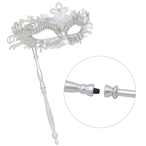Coddsmz Couple Masquerade Mask with Holding Stick Venetian Halloween Costume Mask Mardi Gras Mask Cosplay Party Costume Mask - Image 4