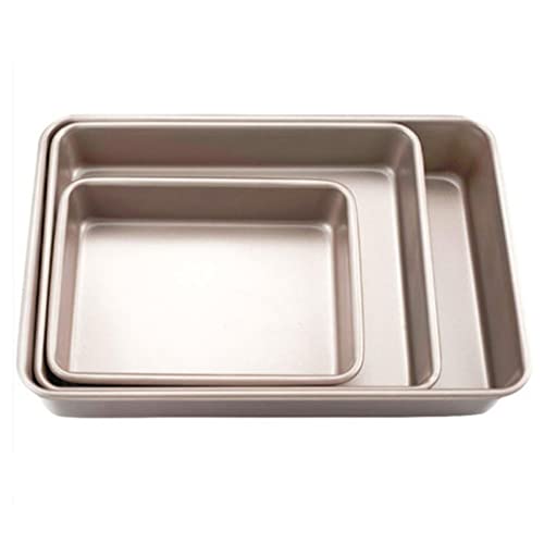 TiStm 3 pièces Plaque de Cuisson rectangulaire antiadhésive en métal gâteau Pain Baguette Forme de Moule for Four ustensiles de Cuisson