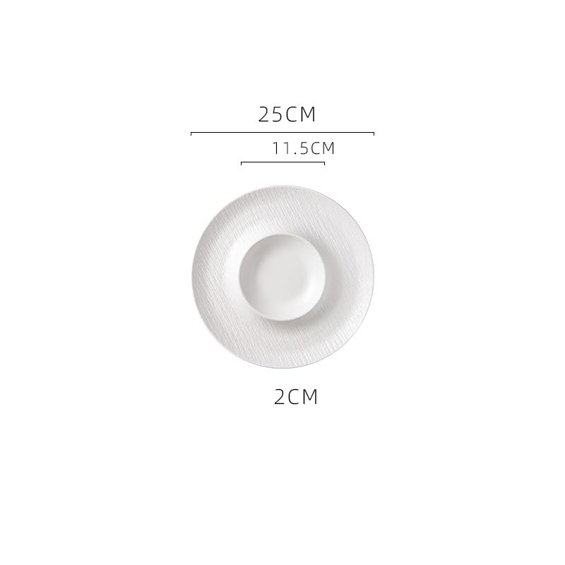 Piatto da Cena Piatti Piatto Piatto di pasta in ceramica a forma cappello paglia, piatto zuppa, salsa soia, creativo for ristorante occidentale Piatto Piatto Piatti piani Impilabili