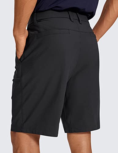 Crz Yoga Men's All-Day Comfort Golf Shorts - 9'' Stretch Lightweight Casual Work Flat Front Shorts With Pockets Ink Gray 34 #TOP1