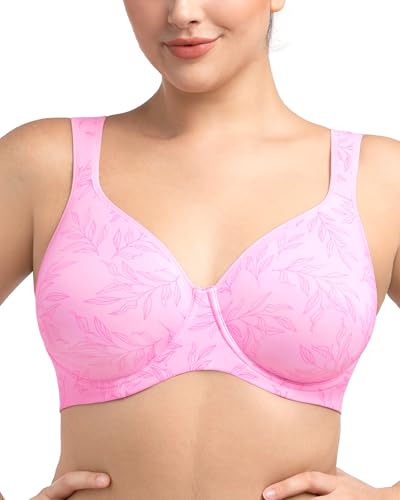 Image of HSIA Bras for Women Minimizer Full Coverage, Plus Size T Shirt Unlined Underwire Smooth Bra, Seamless Cups Joan Ultimate Soft