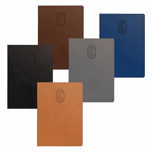Image of Anupam Hexy A5 Unruled, Notebook | 192 Pages, 80 GSM Plain Journal | Leather Textured PU | 2026 Office Notebook -for journaling, writing, Note Taking, Diary for women and men (Brown)