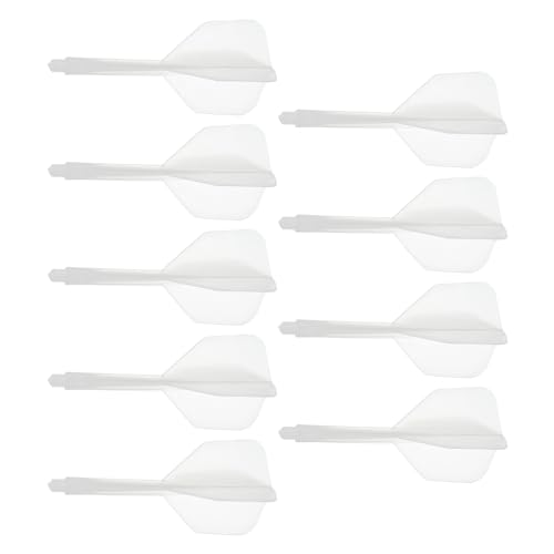 M METERXITY 9 Pack Integrated Dart Shaft and Flights-Screw in-one Dart Flight, Plastic Anti-Fall, Apply to Soft Tip Darts and Steel Tip Darts (2BA, Clear)