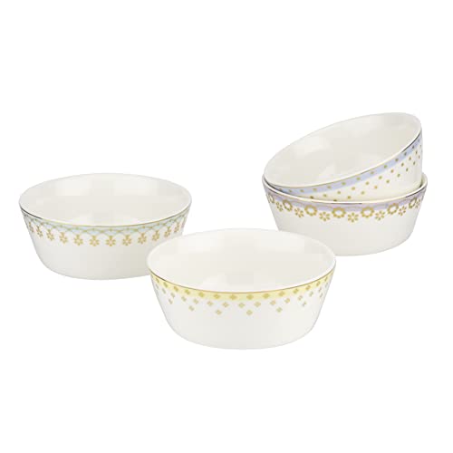 Spode Meadow Lane Dip Bowls | Set Of 4 | Mini Soy Sauce, Side Dishes, Appetizer Serving Bowls | Assorted Bunny Motifs | Porcelain | 4-Inch | Round Dipping Bowl Set #TOP20
