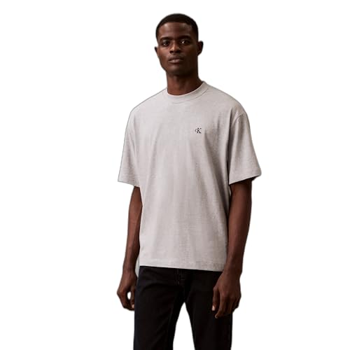 Calvin Klein Mens Relaxed Fit Monogram Logo Crewneck T-Shirt