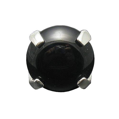 Bague en argent massif 925 onyx noir 25mm anti ternissement style