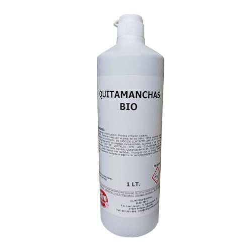 Quitamanchas enzimático biológico. 1 litro. No ataca ni daña a los tejidos ya sean sintéticos como naturales