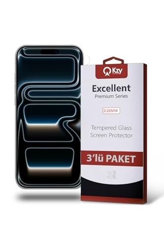 Apple iPhone 17 ProMax ile Uyumlu Temperli Ekran Koruyucu Kırılmaz Cam Ekonomik 3'lü Paket