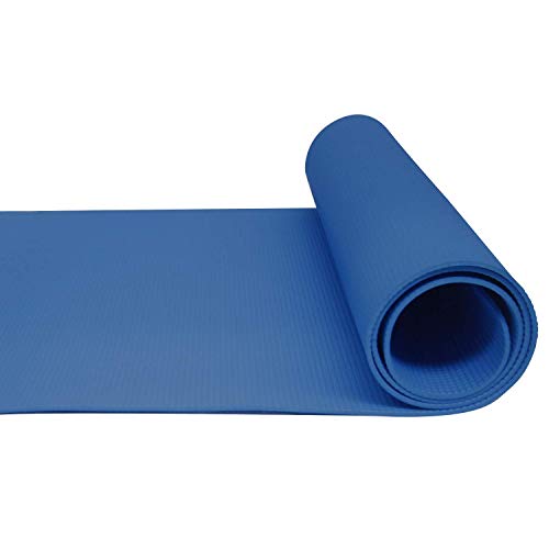 Image of Yoga Mats For Women and Men Exercise For Home Workout Gym Anti Slip EVA Material Yoga Mat 4Mm For Kids Gym Mats (Blue, 4 mm)