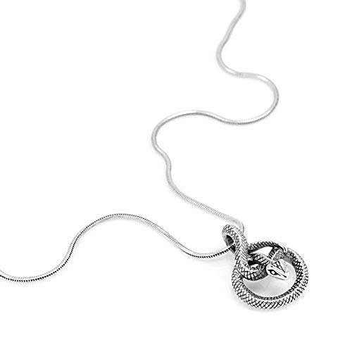 Angry Cobra Snake Beautiful Oxidized Animal Lovers Coil Cobra Pendant Necklace, 18 inches2