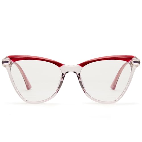 Image of Cyxus Cat Eye Blue Light Blocking Glasses for Women Men Tr90 Frame Anti Eye Strain UV400 Protection Computer Glasses 8189