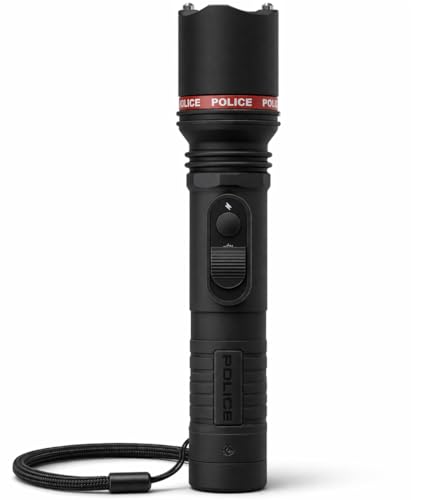 POLICE Stun Gun 305 - Rechargebale with LED Flashlight, Black