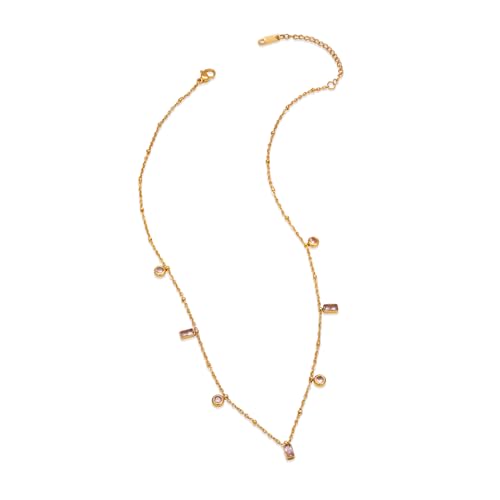 Image of Rubans Demi Fine Stainless Steel Necklace Chain Link Gift for Women & Girls