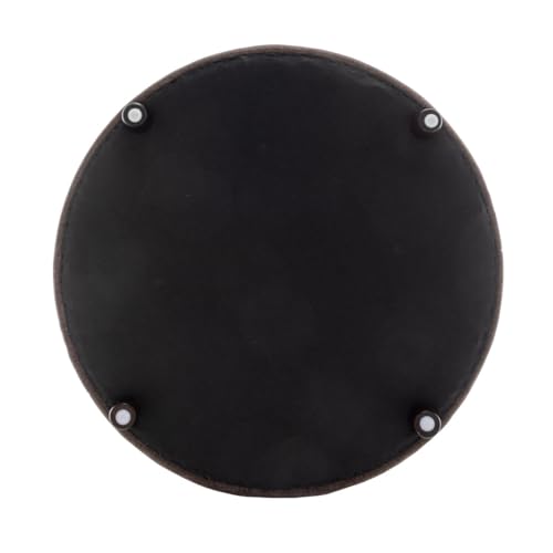 Image of Noelle 28 inch Ottoman with Storage Round Pouf (Dark Brown)