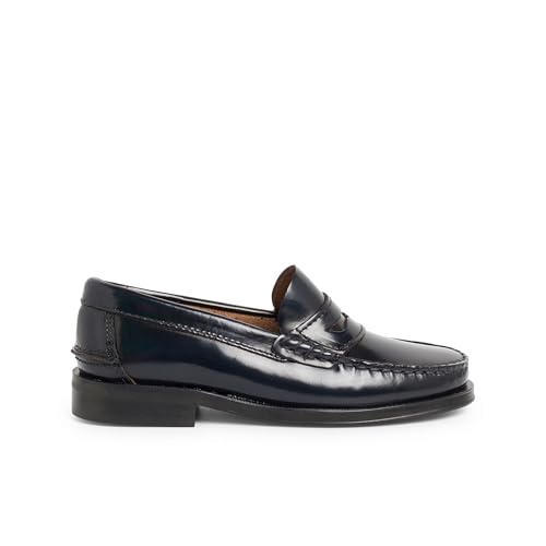 Pisamonas Zapatos Castellanos Mocasines De Piel para Niño Talla 36 Color Azul Marino