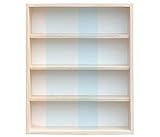 Holzvitrine Vitrine Setzkasten Regal Kiste Mit Scheiben zur Aufbewahrung für Edelsteine Modellautos Länge 40 cm - 150 cm, (V-07.40)