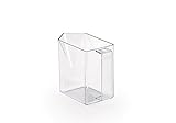 Naber Einzelschütte De Luxe aus Kunststoff - Modern, Minimalistisch - Schütte/Schütten - 8.3 x 14.3 (16.8 mit Griff) x 13 cm - Transparent - 0.9 Liter