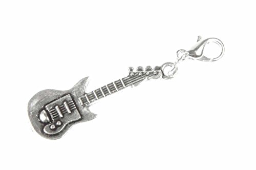 Miniblings guitare électrique charm guitare guitariste argent superstar de la musique de la bande - Bijoux Fashion main argenté plaqué I Pendentifs -...