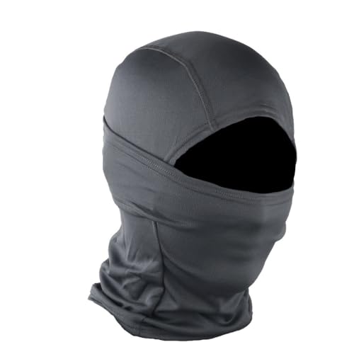 Touca Ninja Balaclava Articulada Profissional Resistente Frio Proteção Uv50 Multifuncional Respirável (BR, Alfa, Único, P, Cinza)
