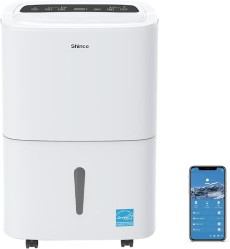 Image of 80 Pints Energy Star Dehumidifier with Drain Hose and WIFI for Large Spaces up to 5,000 Sq.Ft, Auto Defrost & Continuous Drainage - Ideal for Home Basements, Bathroom, and Bedroom