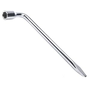 Bitray Car Spare Tire Lug Wrench 17mm Metric L Type Hexagon Slotted End Socket Wrench Car Truck Tire Repair Tool