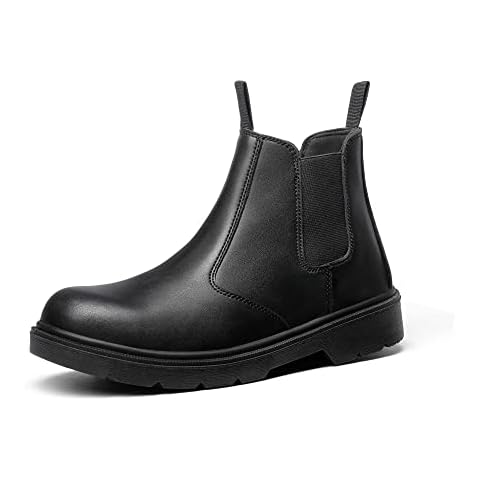 NORTIV 8 Men Industrial Boots Work Safety Boots Men Industrial Shoes Durable Chelsea Boots Black 10 UK SNIC223M-E Cover